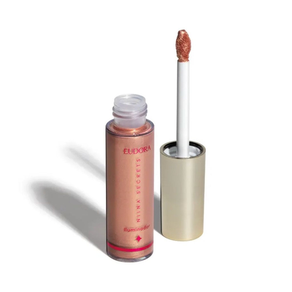 Iluminador Líquido Bronze Glow Natural Niina Secrets Eudora 10ml – Brilho Suave com Toque Bronzeado