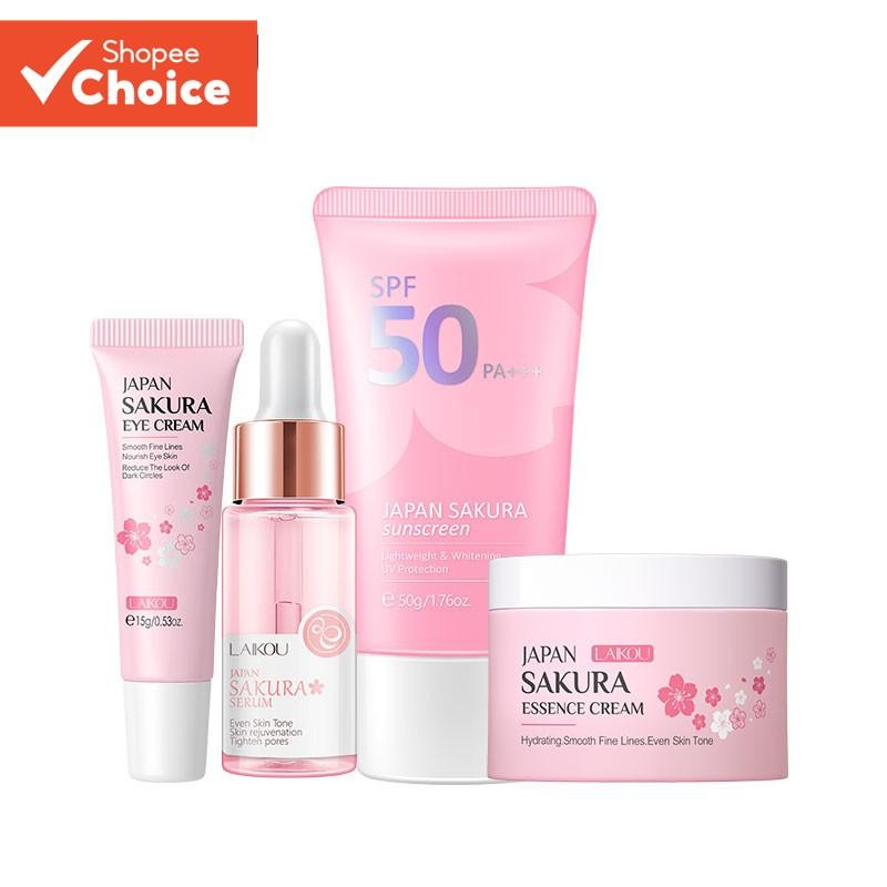 LAIKOU Sakura Soro De Rejuvenescimento Protetor Solar Remover Creme Para Os Olhos Rugas SP...