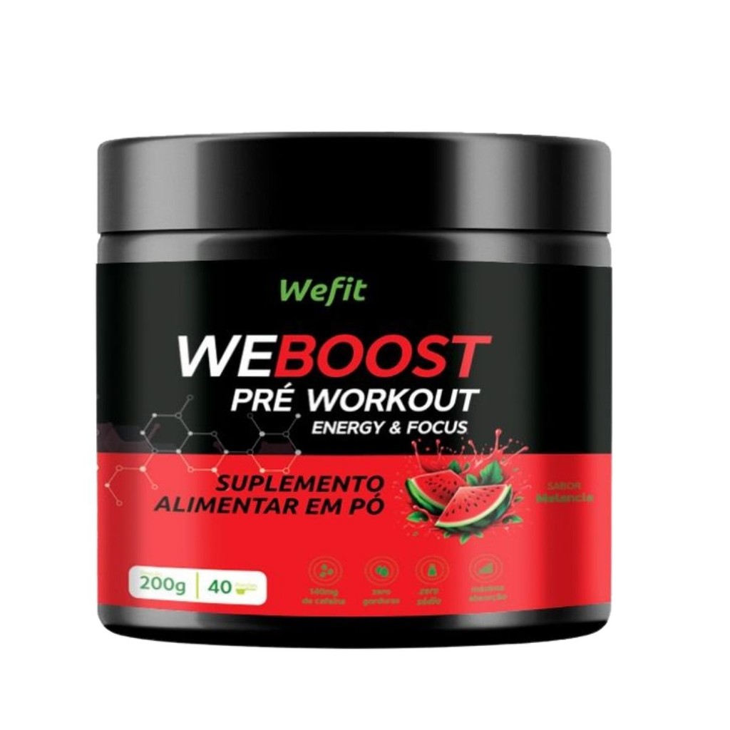 Pré-Treino Weboost Pote 200g Wefit Melancia em Oferta na Shopee