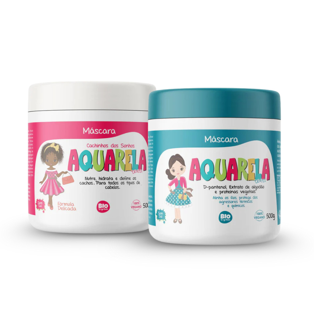 Máscara Aquarela Infantil 500g - Trihair Cosméticos Linha Teen em Oferta na Shopee