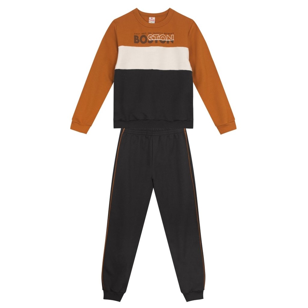Conjunto Infantil Menino Em Relevo Brandili - Baby & Kids Fashion