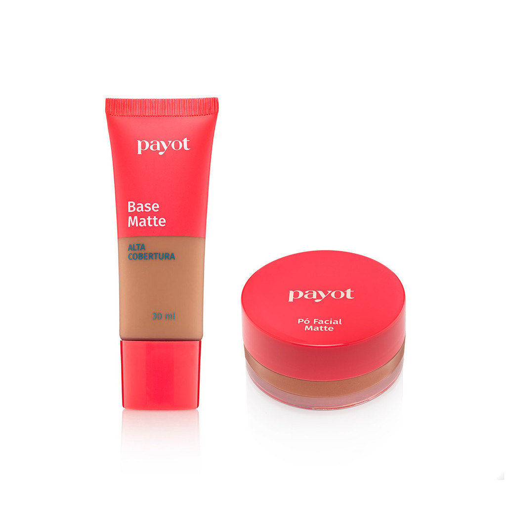 Kit Base Alta Cobertura Cor 7.0 + Pó Facial Cor Matte3 Chérie Payot em Oferta na Shopee