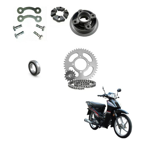 Kit Relação Completo Bull Khrisma 50cc Cinza