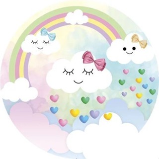 Painel Chuva de Amor Redondo 50x50 tecido sublimado com elastico Leia a Descrição!! SUBLISTAR em Oferta na Shopee