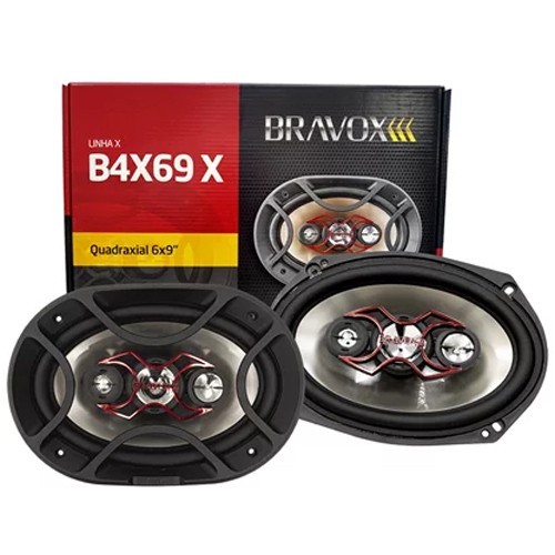 Conjunto Alto-Falantes Bravox B4X69X 6x9" Quadriaxial 140W RMS 4 Ohms Cone Polipropileno Tela Proteção em Oferta na Shopee