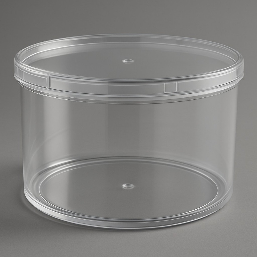 Caixa Acrilica Transparente Redonda - 20x10x20cm - 1 unidade - Rizzo - Rizzo