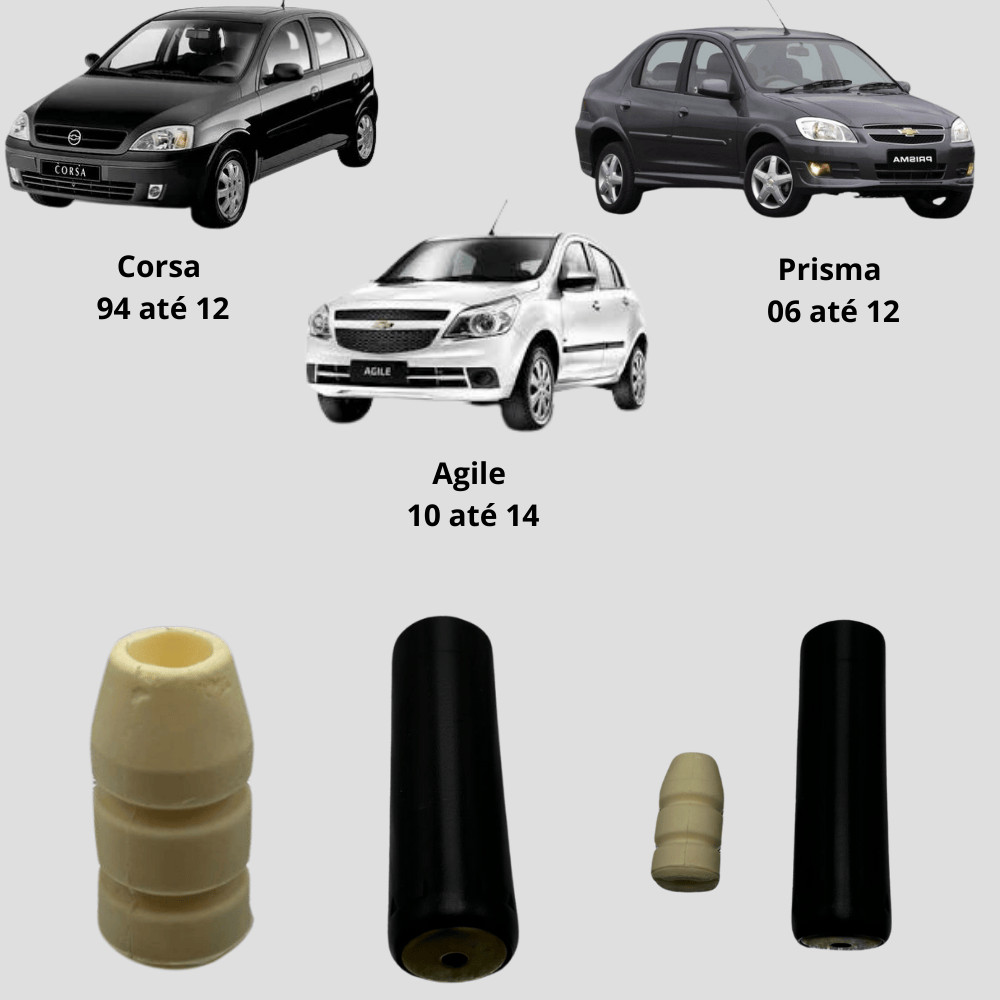 Kit Amortecedor Traseiro(2 LADOS) Corsa 94 até 12 / Celta 00 até 16 / Prisma 06 até 12 / Agile 10/..
