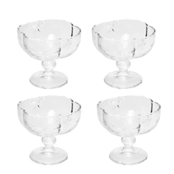 Conjunto Taças Sobremesa Vidro 4 Peças 200ml Butterfly Decoração Cozinha Wolff