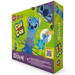 JOGO CAI NÃO CAI STITCH DISNEY ESTRELA PEGA VARETAS BOLINHAS BRINQUEDO EQUILÍBRIO BICHO AZUL BONECO