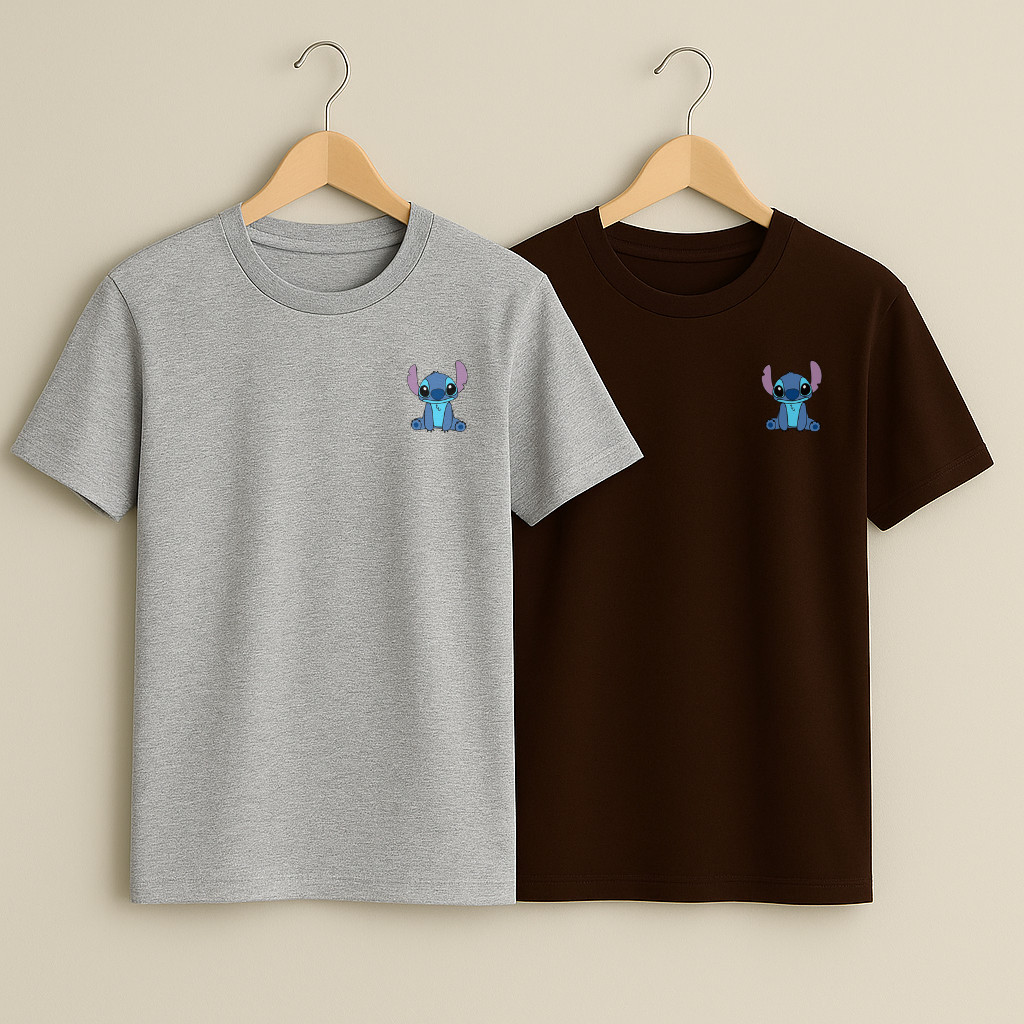Camiseta Unissex Masculina Stitch Lilo e Stitch Filme Personagem Algodão Estampada Moda Desenho