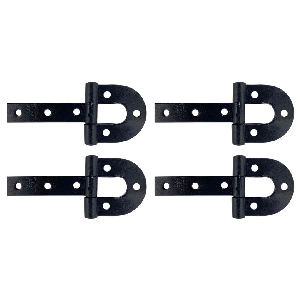 Dobradiça Para Porteira 220mm Reforçada Aço Forjado Kit 4 Unidades Alta Resistência