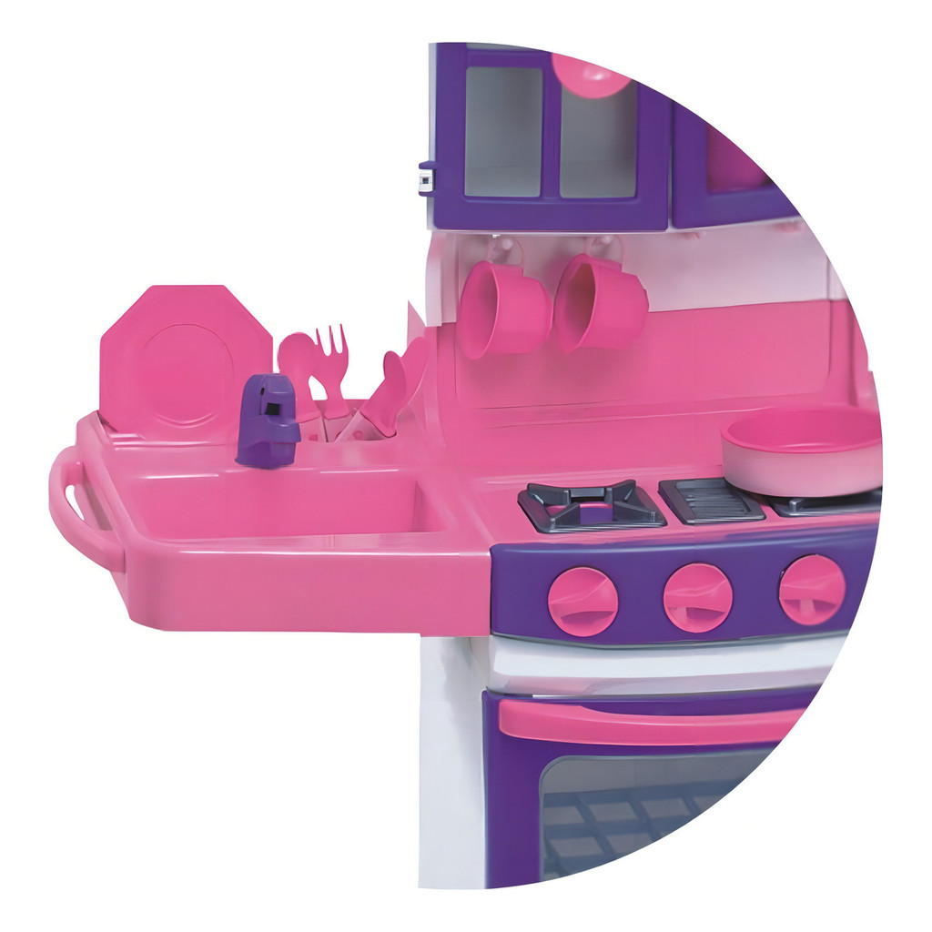 Cozinha Magica C/ Cx Parda - Magic Toys - 8000p Cor Rosa — imagem 2 de 2