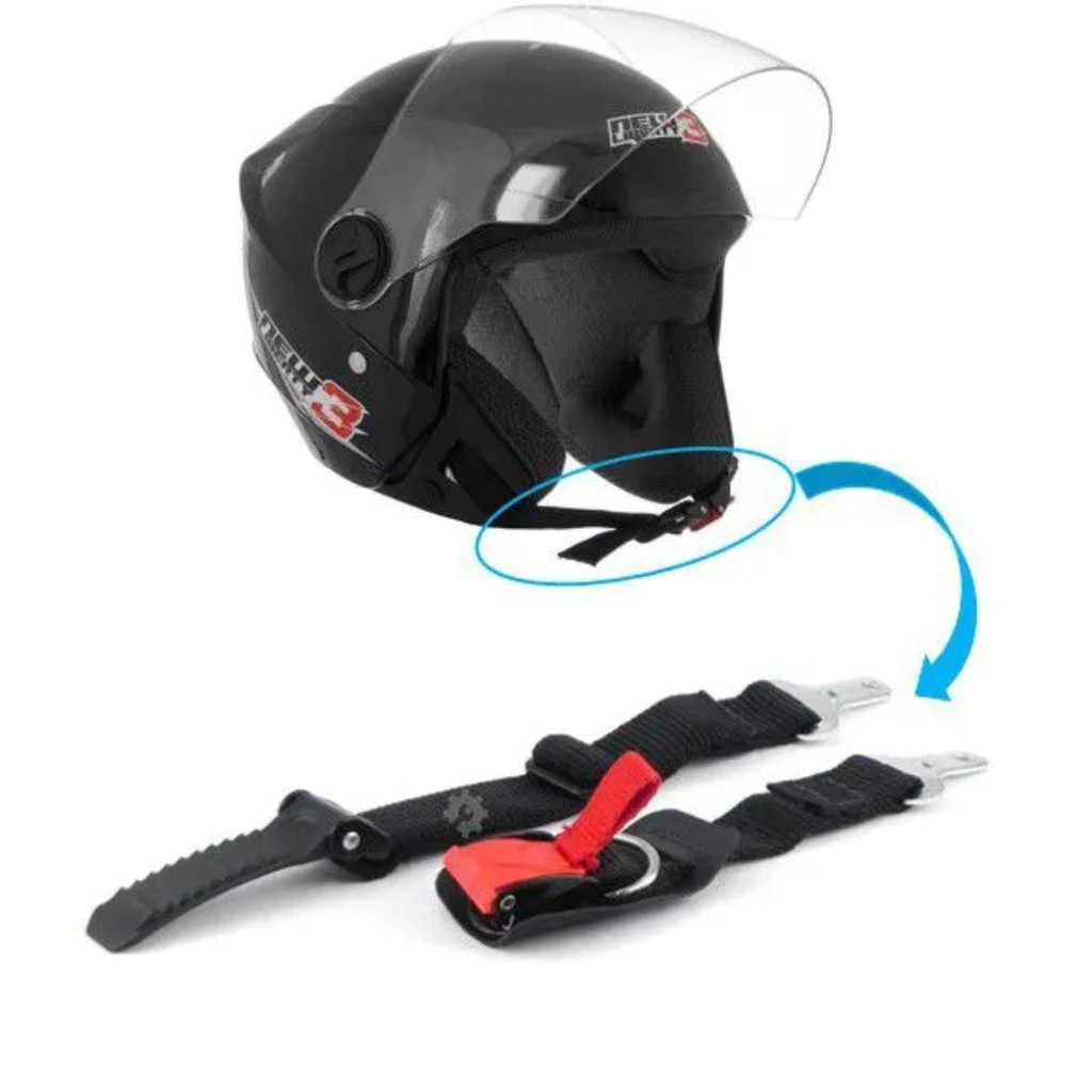 Cinta Jugular Capacete Com Engate Rápido Micrométrico em Oferta na Shopee