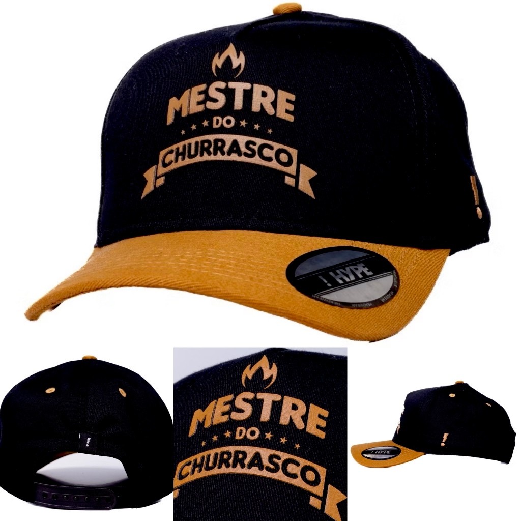 Boné Country Agro Sertanejo Rural Aba Curva Redinha com Regulador Confortável Encaixe Perfeito Mestre Do Churrasco