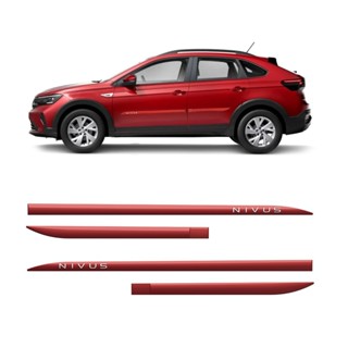 Friso Lateral Volkswagen Nivus 2020 a 2024 Flash Cotrim Protetor Portas Vermelho Sunset 4 Peças em Oferta na Shopee