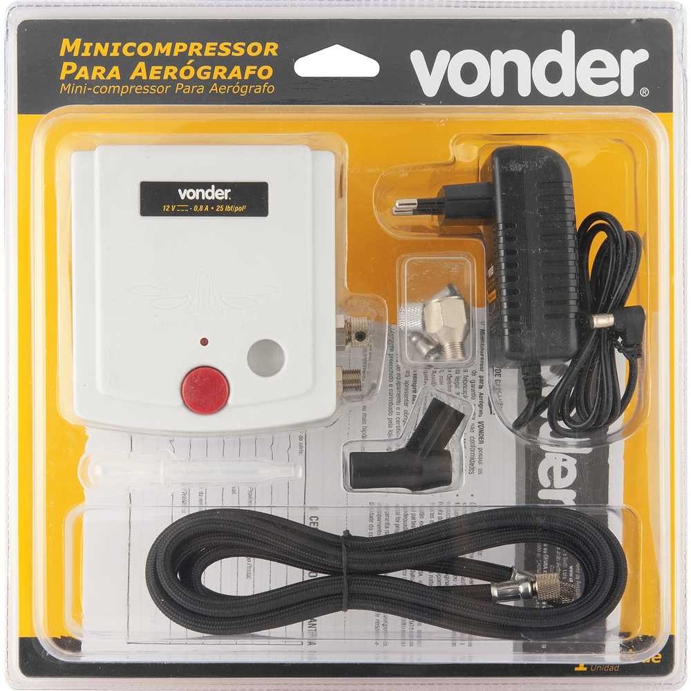 Detalhes do Minicompressor Para Reposição No Aerógrafo Vonder