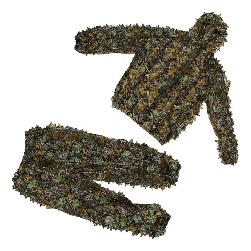 Roupa Sniper Camuflagem Folha 3d Tatico Militar Airsoft Caça