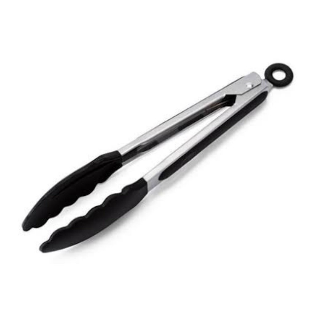 Pegador Pegadores De Aço Inox E Silicone Durável Multiuso Universal 27cm Utensilio Cozinha Vermelho Preto em Oferta na Shopee