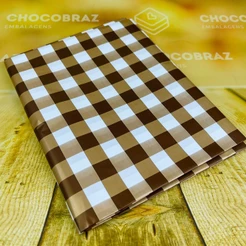 50 TOALHAS XADREZ P/FESTA MARROM 78X78 INOVE FESTA JUNINA (CHOCO)