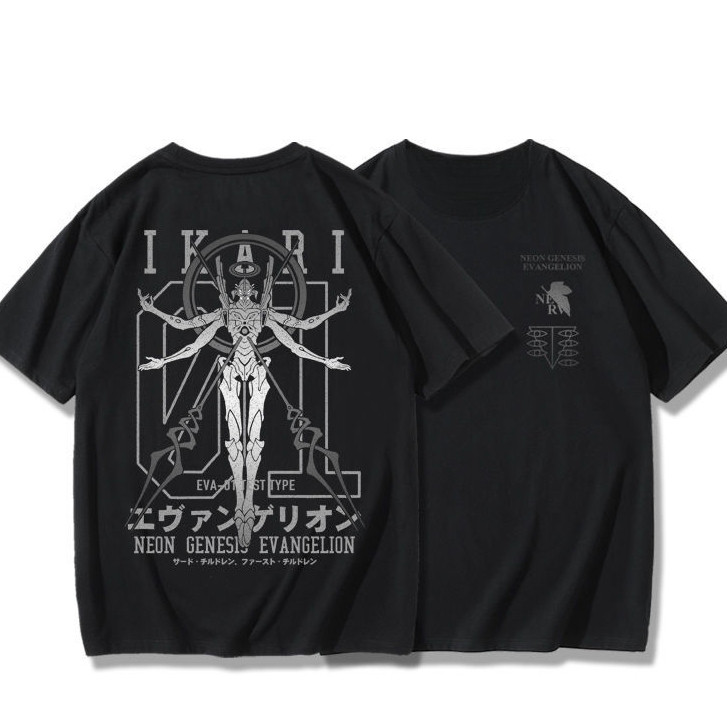 [Camiseta Premium em Algodão Puro]GXG Camiseta Unissex Algodão Anime EVA Evangelion Genesis Ikari em Oferta na Shopee