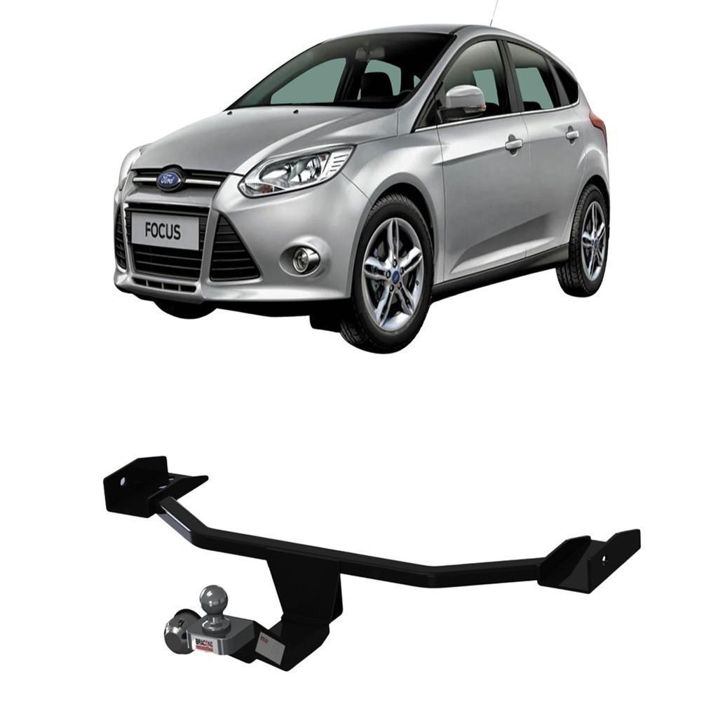 Engate Reboque Fixo Focus Hatch 2014 A 2019 Cap Carga 400kg Aco Resistente Inmetro tOP