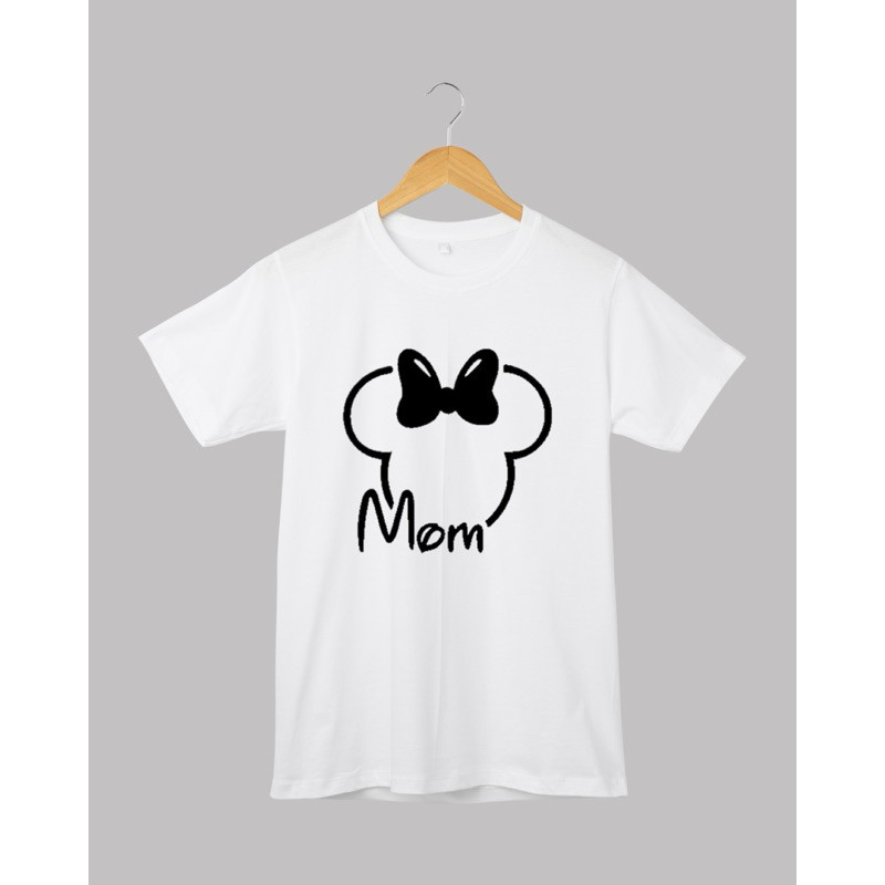 Camiseta Unissex Algodão T-shirt Mom ou Dad - Minnie ou Mickey - Adulto e Plus Size em Oferta na Shopee