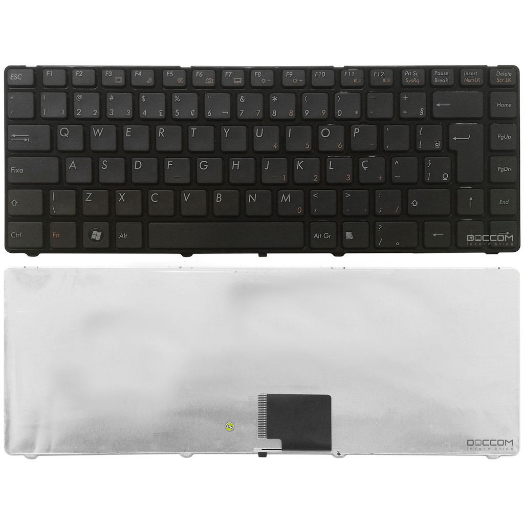 Teclado Compatível Com Notebook Itautec W7440 W7445 71-31812-03 V111305ak3 Layout ABNT2 BR Preto