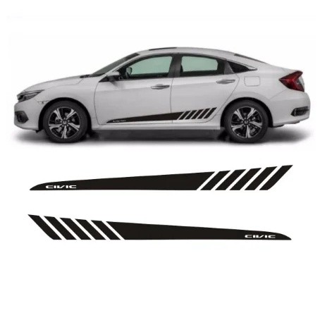 Adesivo Faixa Lateral Honda New Civic CV7 Geração G10