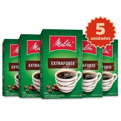 Kit 5 Cafés Melitta® Extra Forte Vácuo 500g