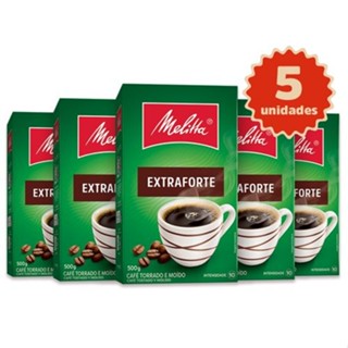 Kit 5 Cafés Melitta® Extra Forte Vácuo 500g em Oferta na Shopee