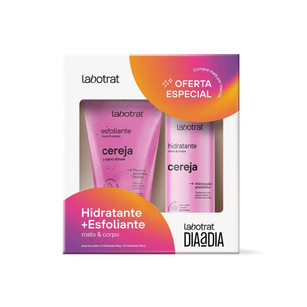 Kit Labotrat Cereja Esfoliante 150g + Hidratante 190g em Oferta na Shopee