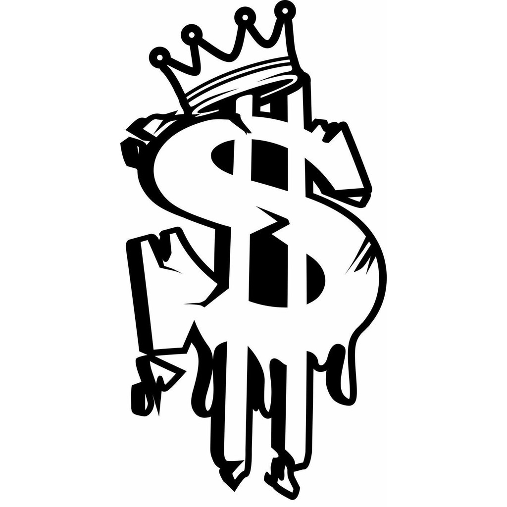 Stencil 2R Custom Cifrão Dinheiro Coroa Molde Profissional