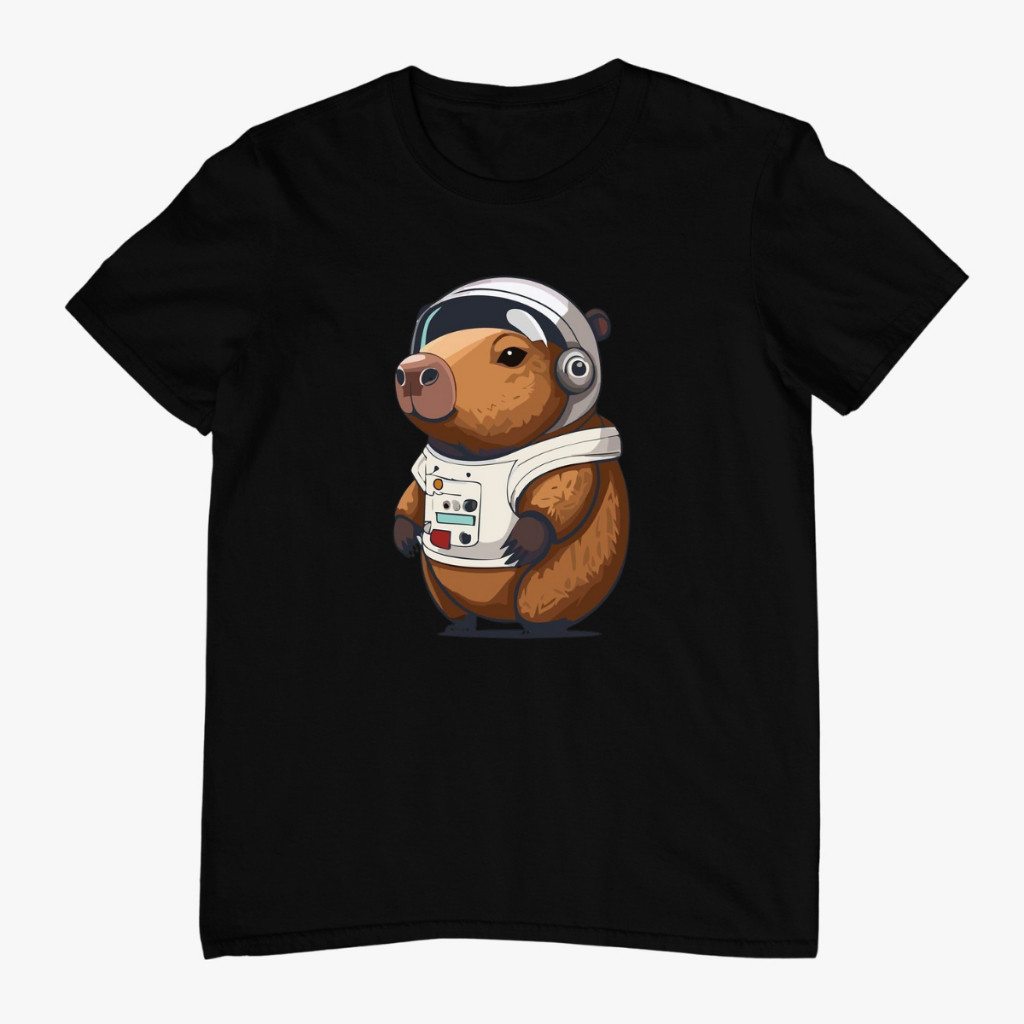 Camiseta Estampada Capivara Astronauta Blusa ENVIO IMEDIATO LANÇAMENTO