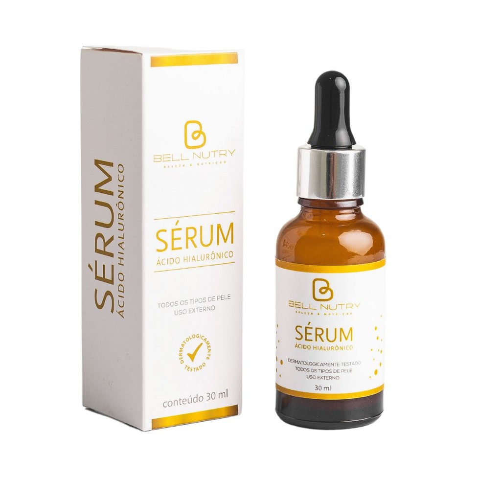 Sérum Facial com Ácido hialurônico 30ml Hidratação Profunda e Duradoura - Bell Nutry