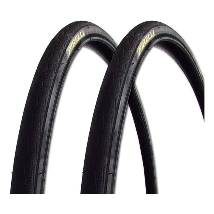 Par Pneu Bicicleta Speed Road 700x23 Pirelli Tornado Alfa Cor Preto