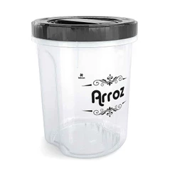 Pote Organizador Arroz Acoplado com Rosca 2L para Mantimentos e Alimentos Cozinha Organizada