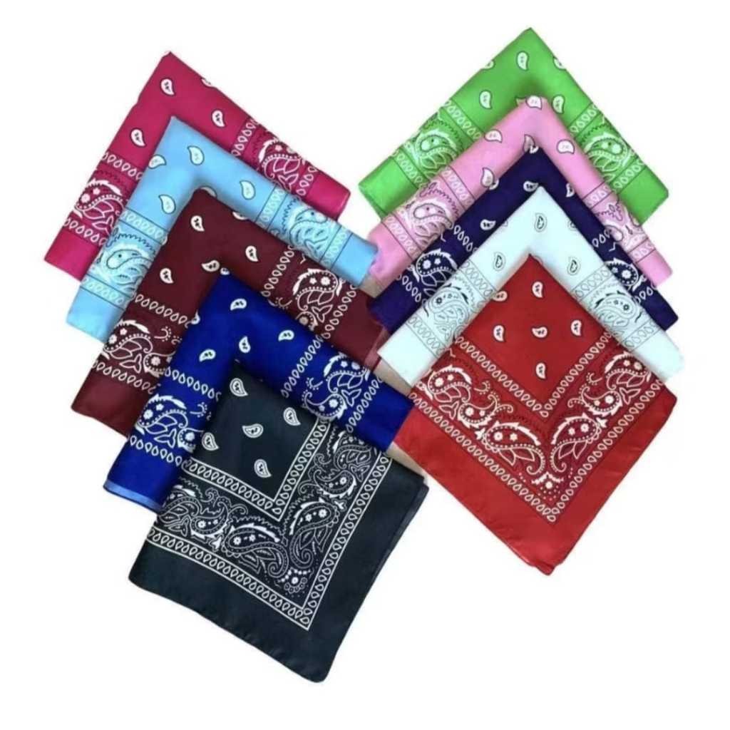 Bandana Lenço Estampada Barato Varias Cores Moda Adulto Blogueira Vários tipos de lenços