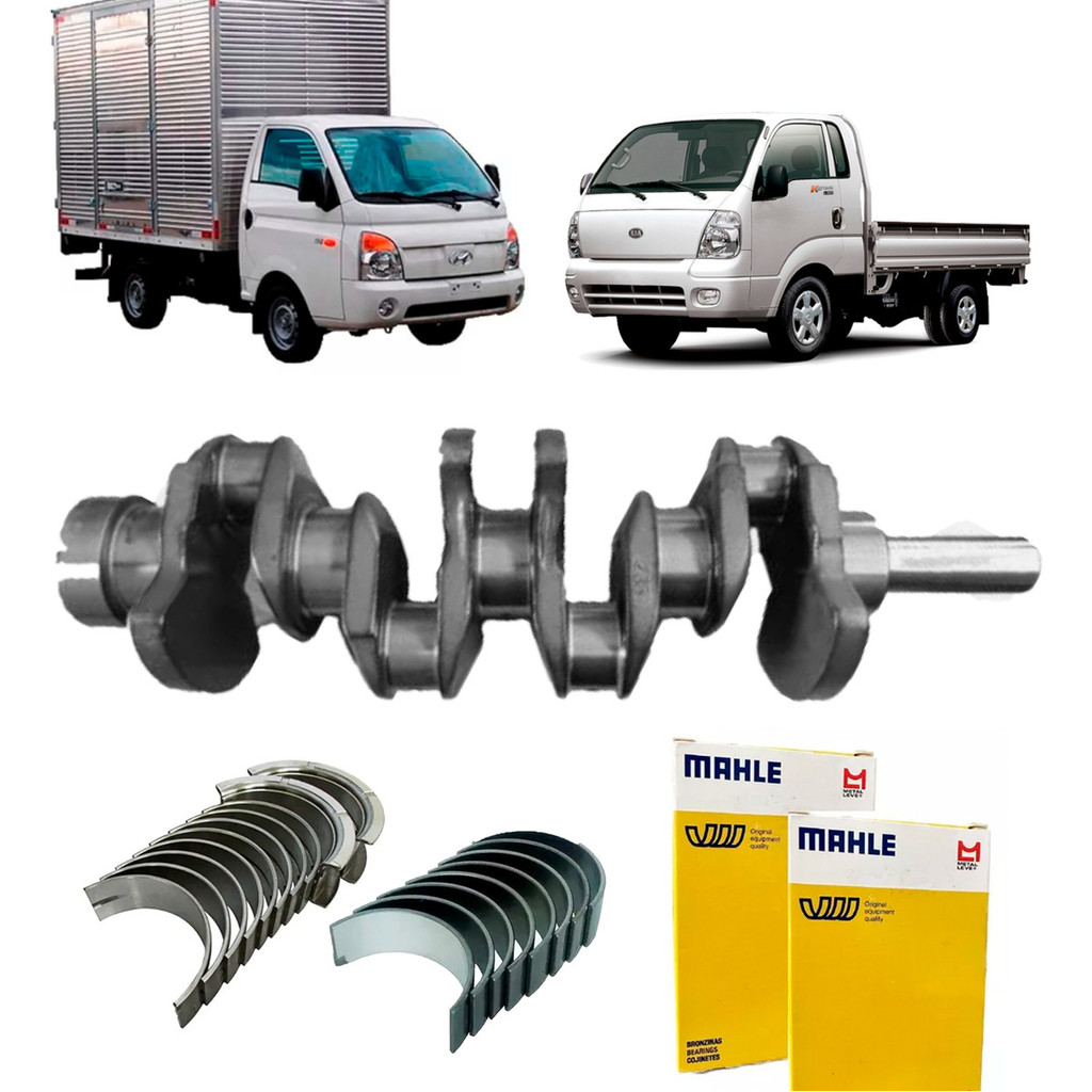 Virabrequim Hr K2500 2.5 8v + Bronzinas Metal Leve Std Novo em Oferta na Shopee