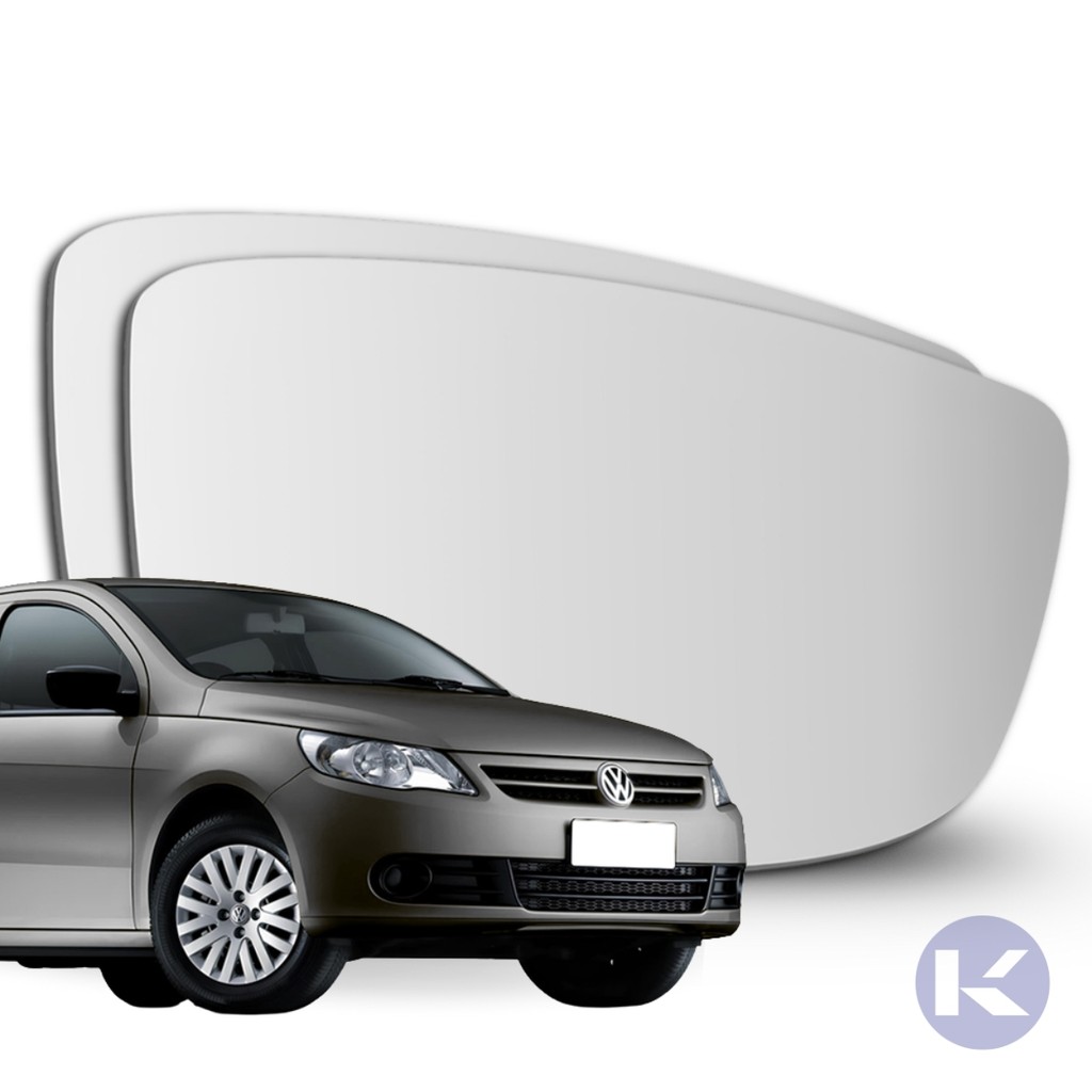 Lente Retrovisor Metalizada Com Base Gol G5 2009 2010 2011 2012