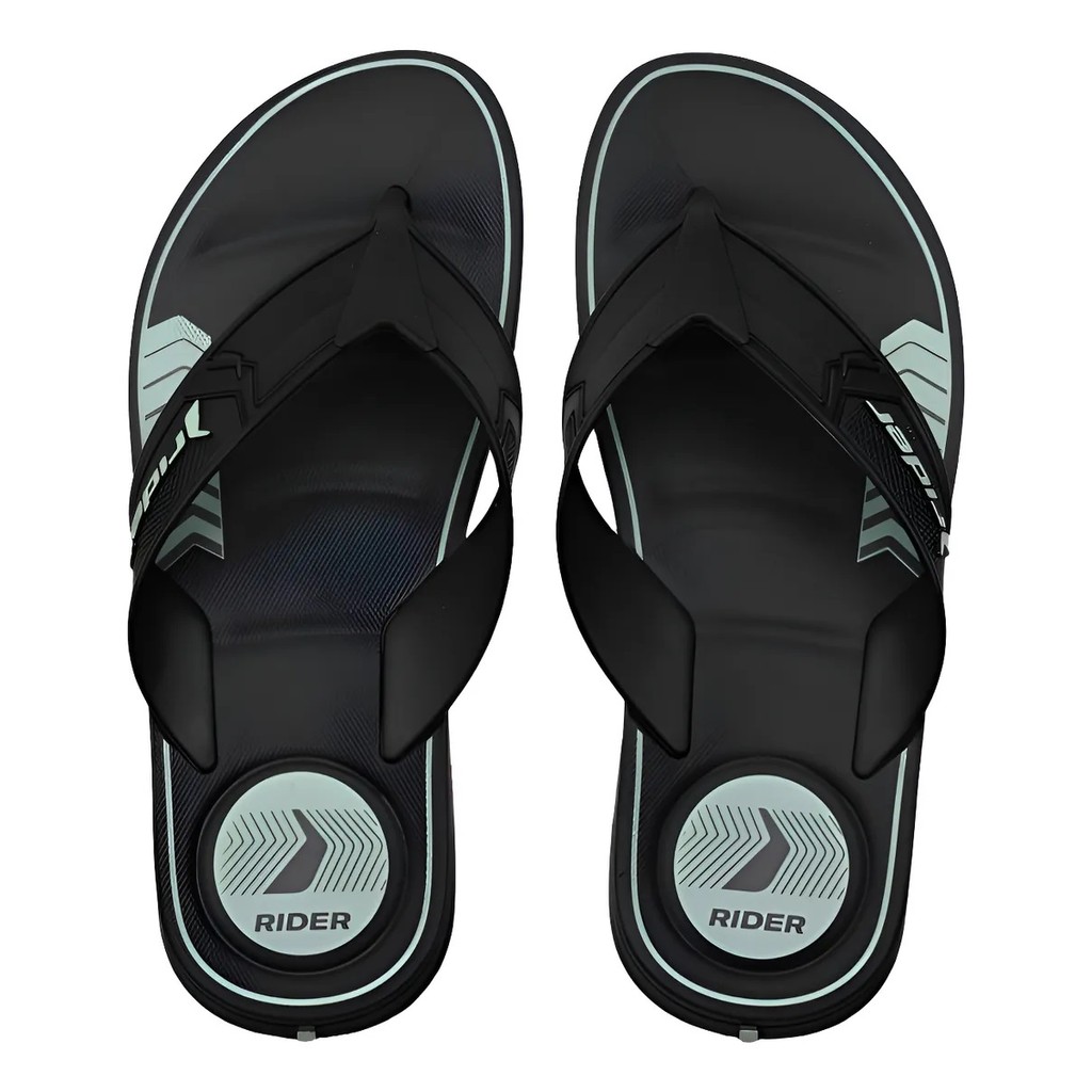 CHINELO DE DEDO MASCULINO RIDER START PRETO E VERDE