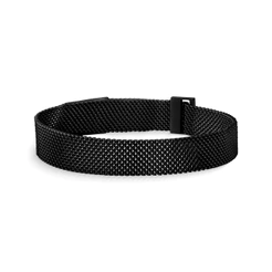 Pulseira Magnética de Malha de Aço Inoxidável Preta