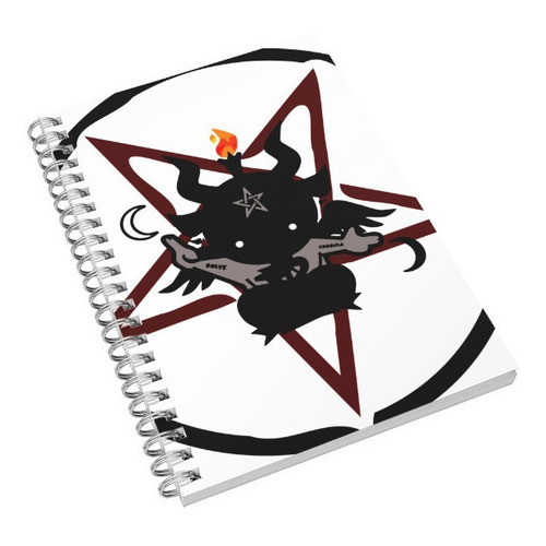 Caderno Universitário Baphomet Micelaneos 1, 10 e 15 Matérias Escolar Capa Dura Animes  Desenhos