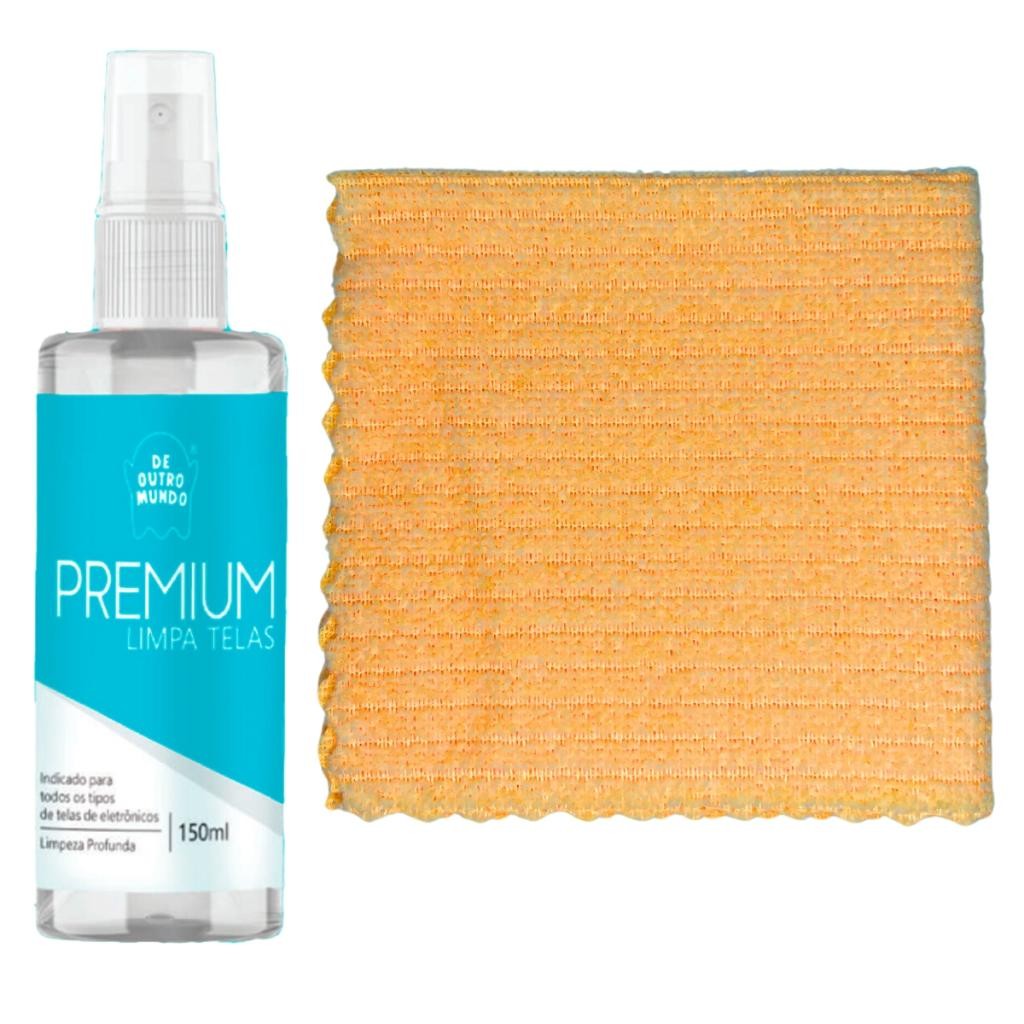 Kit Limpa E Desengordura Telas Celular Tv Notebook Cor: Laranja Pastel