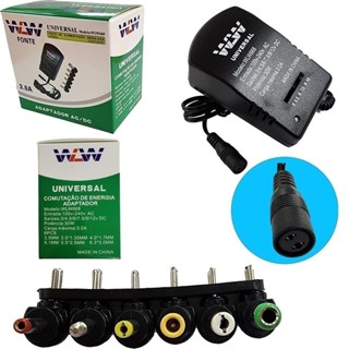 Fonte de Alimentacao Universal 3.0A Regulavel 6 Plugs 30W em Oferta na Shopee