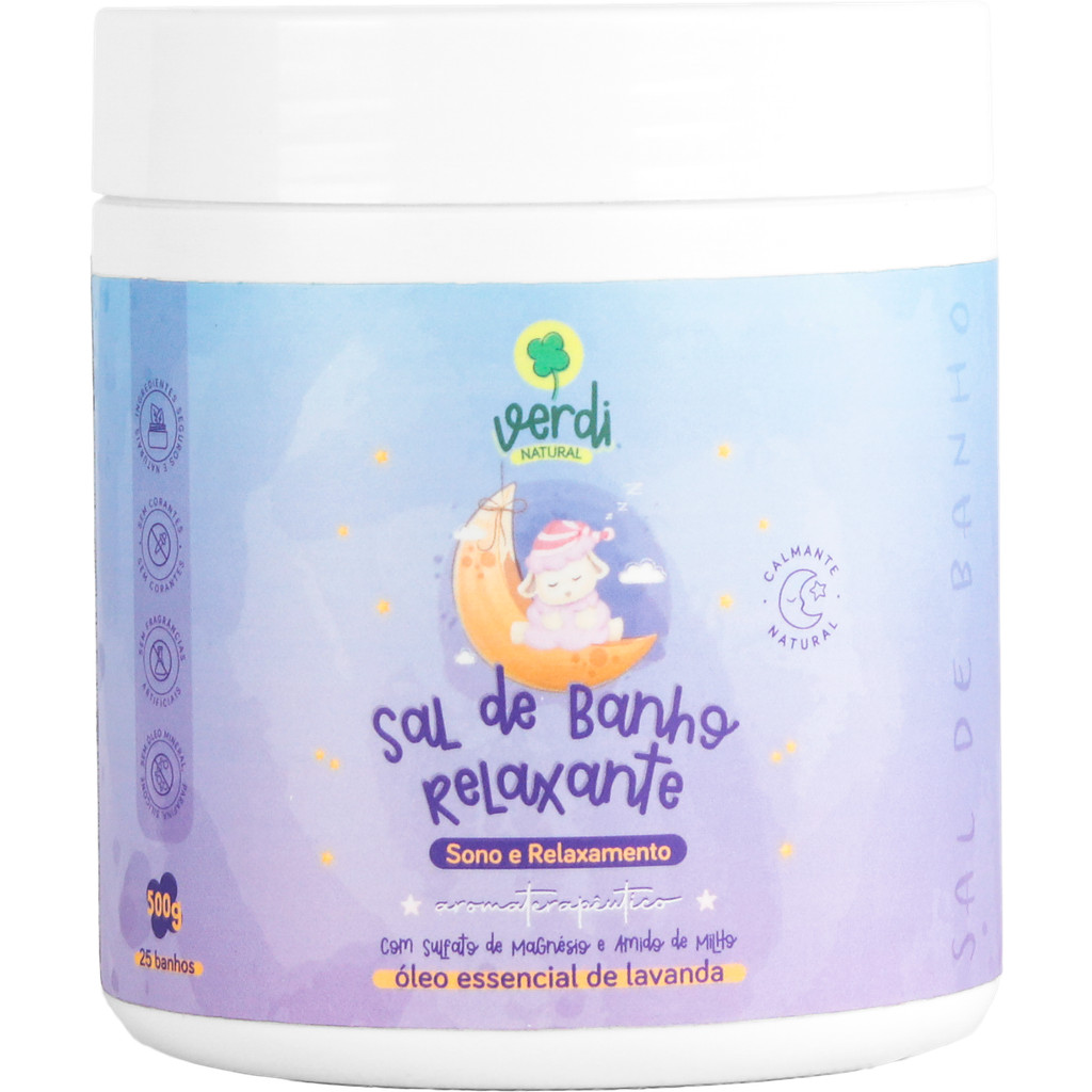 Sal de Banho Lavanda Relaxante com Sal de Magnésio Verdi Natural