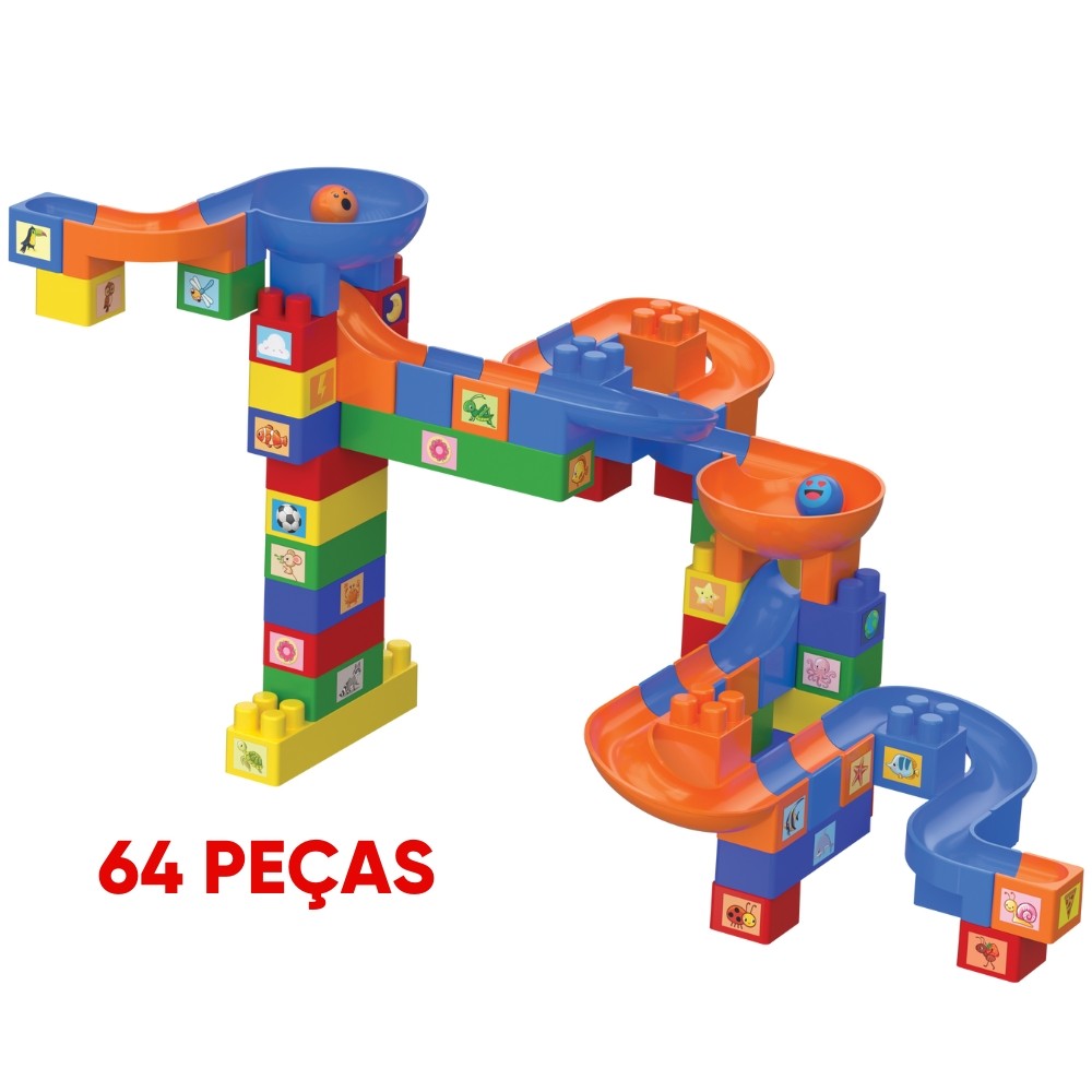 Detalhes do JOGO RAMPA DIVERTIDA 64, 112 OU 200 PEÇAS GGB BLOCOS DE MONTAR BRINQUEDO EDUCATIVO CONSTRUÇÃO LEGO