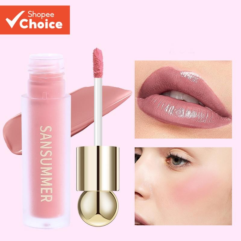Blush Líquido De Alto Brilho De 5 Cores : Contorno E Multifuncional Para Lábios Rosto
