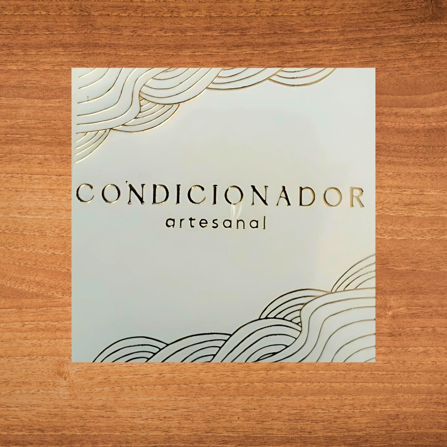 Adesivo Condicionador Gold - Ref.2349 - Hot Stamping - 4x4cm - 20 unidades - Stickr - Rizzo