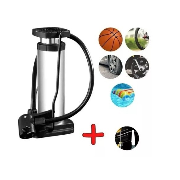 Bomba De Ar De Pedal Alta Pressão Bola Pneu Bicicleta Moto -  Envio 24hrs!