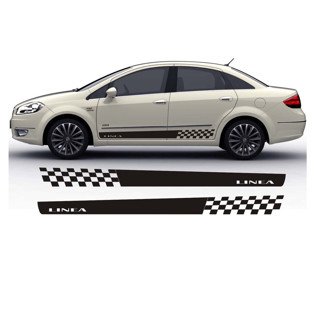 Adesivo Lateral para Fiat Linea Faixa LQ2 Fita Colante Faixa Adesiva Tuning Acessórios